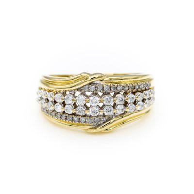 10K Yellow Gold 0.50TW I1 to I2 H to I Diamond Band Ring [OECR1003-12]