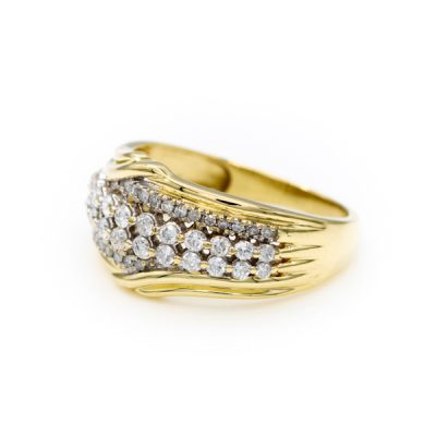 10K Yellow Gold 0.50TW I1 to I2 H to I Diamond Band Ring [OECR1003-12]