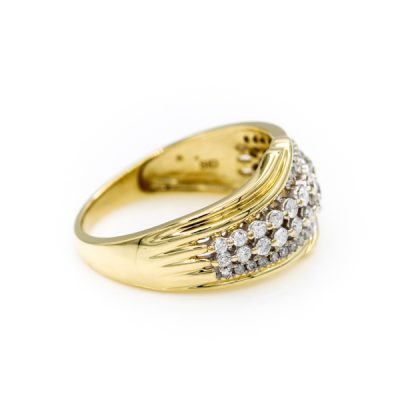 10K Yellow Gold 0.50TW I1 to I2 H to I Diamond Band Ring [OECR1003-12]