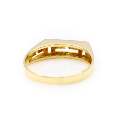 14K Yellow Gold Men's Greek Key Ring [OECR1007-12]