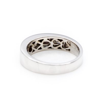 18K White Gold 1.25TW SI2 to I1 G to H Princess Cut Diamond Band Ring [OECR1008-12]