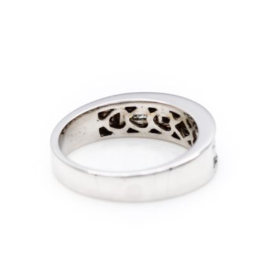 18K White Gold 1.25TW SI2 to I1 G to H Princess Cut Diamond Band Ring [OECR1008-12]