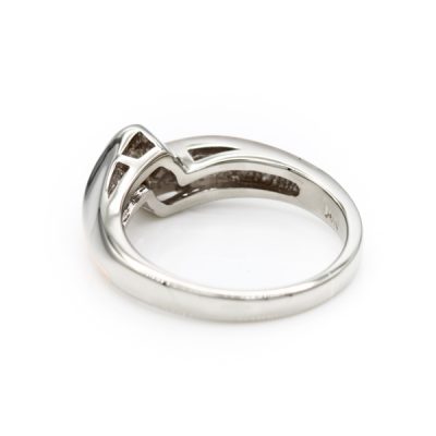 14K Two-Tone Gold 0.20CT I1 to I2 G to H Round Briliant Diamond Women's White Rose Ring [OECR1009-12]