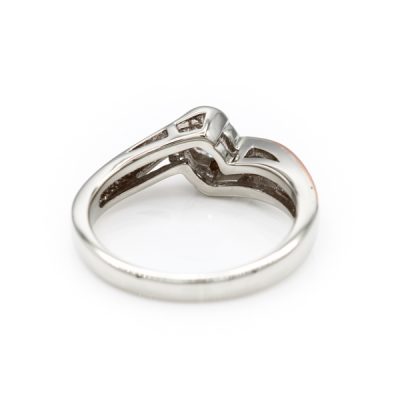 14K Two-Tone Gold 0.20CT I1 to I2 G to H Round Briliant Diamond Women's White Rose Ring [OECR1009-12]
