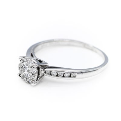 10K White Gold 0.50TW I1 to I2 H to I Diamond Women's Diamond Band Ring [OECR1012-12]