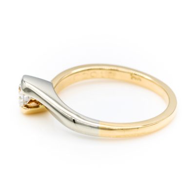 14K Two-Tone Gold 0.31CT VS2 H Diamond Ring [OECR1013-12]