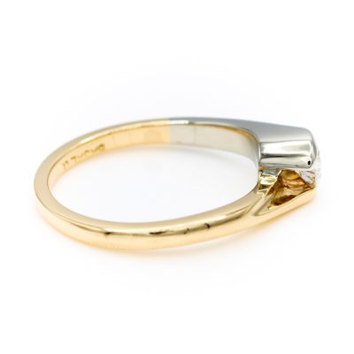 14K Two-Tone Gold 0.31CT VS2 H Diamond Ring [OECR1013-12]