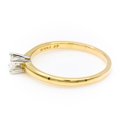 18K Two-Tone Gold 0.20CT VS1 H Diamond Women's Ring [OECR1014-12]