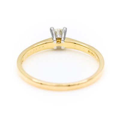 18K Two-Tone Gold 0.20CT VS1 H Diamond Women's Ring [OECR1014-12]