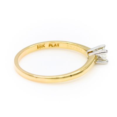 18K Two-Tone Gold 0.20CT VS1 H Diamond Women's Ring [OECR1014-12]