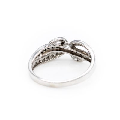 10K White Gold 0.25TW I1 to I2 H to I Black & White Diamond Band Ring [OECR1015-12]