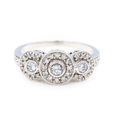 14K White Gold 0.50TW I1 to I2 H to I Diamond Women's Diamond Band Ring [OECR1016-12]