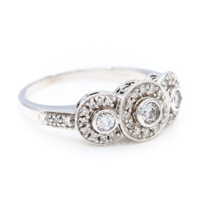 14K White Gold 0.50TW I1 to I2 H to I Diamond Women's Diamond Band Ring [OECR1016-12]