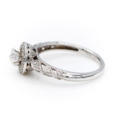 14K White Gold 0.17CT VS2 H Diamond Women's Ring | 0.23TW I1 H Diamonds [OECR1018-12]