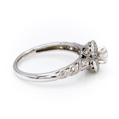 14K White Gold 0.17CT VS2 H Diamond Women's Ring | 0.23TW I1 H Diamonds [OECR1018-12]