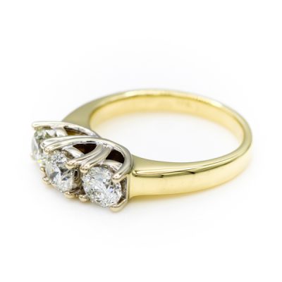 14K Two-Tone Gold 1.4TW I1 to I2 H to I Diamond Women's Diamond Band Ring [OECR1019-12]