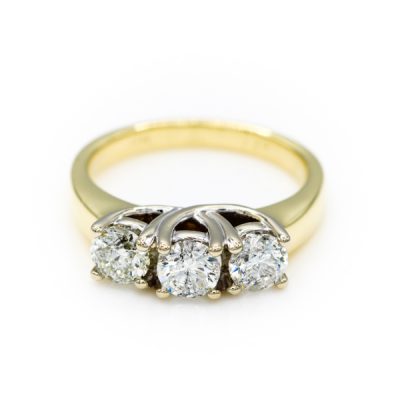 14K Two-Tone Gold 1.4TW I1 to I2 H to I Diamond Women's Diamond Band Ring [OECR1019-12]