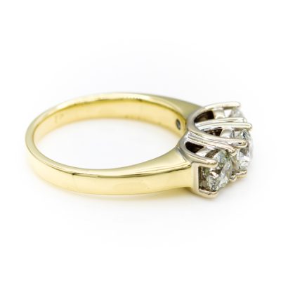 14K Two-Tone Gold 1.4TW I1 to I2 H to I Diamond Women's Diamond Band Ring [OECR1019-12]