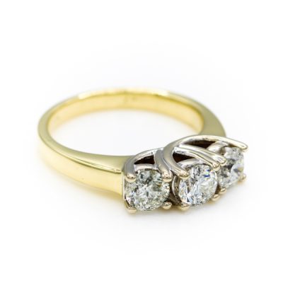 14K Two-Tone Gold 1.4TW I1 to I2 H to I Diamond Women's Diamond Band Ring [OECR1019-12]