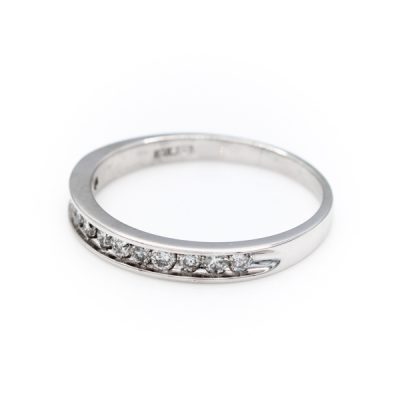 10K White Gold 0.25TW I1 to I2 G to H Diamond Diamond Band Ring [OECR1021-12]