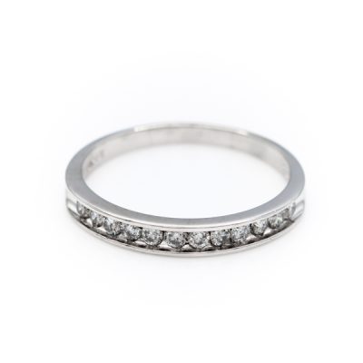 10K White Gold 0.25TW I1 to I2 G to H Diamond Diamond Band Ring [OECR1021-12]