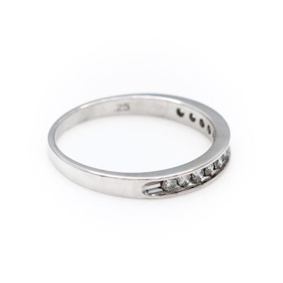10K White Gold 0.25TW I1 to I2 G to H Diamond Diamond Band Ring [OECR1021-12]