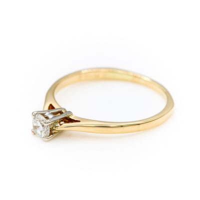14K Two-Tone Gold 0.20CT VS2 H Diamond Women's Ring [OECR1024-12]