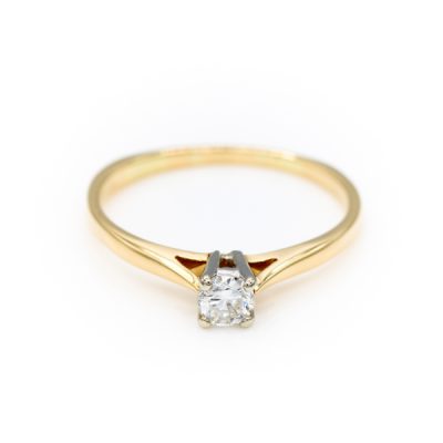 14K Two-Tone Gold 0.20CT VS2 H Diamond Women's Ring [OECR1024-12]