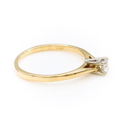 14K Two-Tone Gold 0.20CT VS2 H Diamond Women's Ring [OECR1024-12]