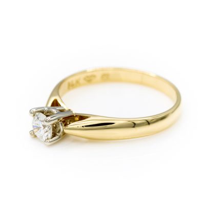 14K Two-Tone Gold 0.25CT SI2 H Diamond Women's Ring [OECR1025-12]