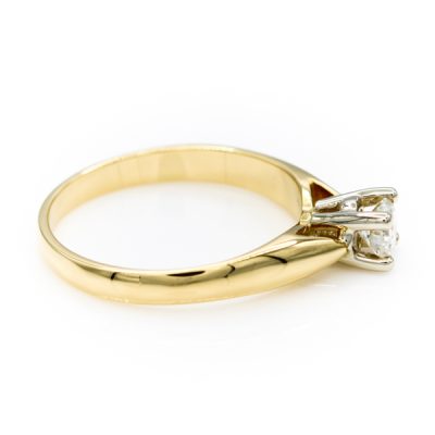 14K Two-Tone Gold 0.25CT SI2 H Diamond Women's Ring [OECR1025-12]