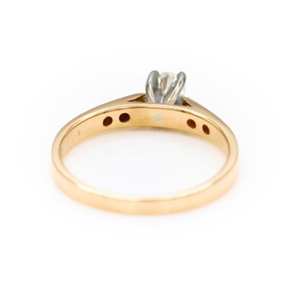 14K Two-Tone Gold 0.19CT VS1 H Diamond Women's Ring | 0.06TW Diamonds [OECR1026-12]