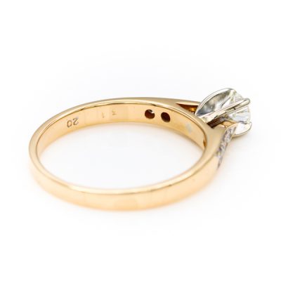 14K Two-Tone Gold 0.19CT VS1 H Diamond Women's Ring | 0.06TW Diamonds [OECR1026-12]
