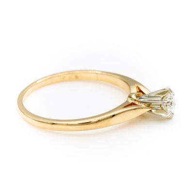 14K Two-Tone Gold 0.20CT VS1 H Diamond Women's Ring [OECR1027-12]