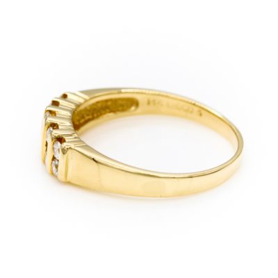14K Yellow Gold 0.66TW I1 G to H Diamond Women's Diamond Band Ring [OECR1028-12]
