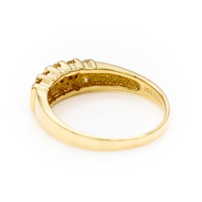 14K Yellow Gold 0.66TW I1 G to H Diamond Women's Diamond Band Ring [OECR1028-12]
