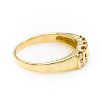 14K Yellow Gold 0.66TW I1 G to H Diamond Women's Diamond Band Ring [OECR1028-12]