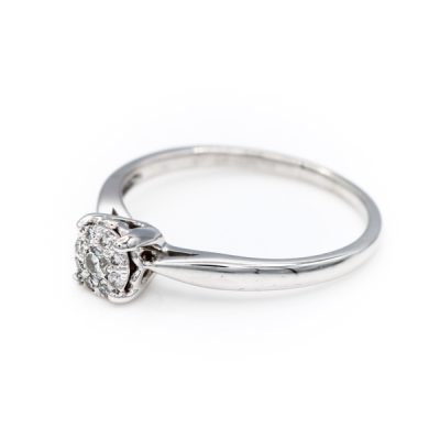 10K White Gold 0.10TW I1 to I2 G to H Diamond Women's Ring [OECR1032-12]