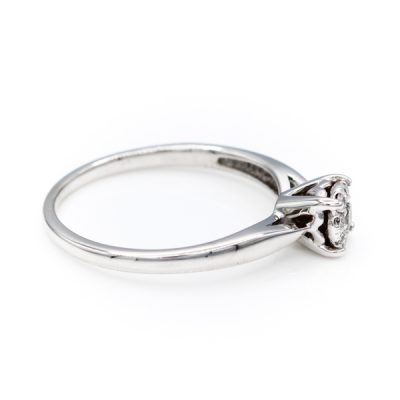 10K White Gold 0.10TW I1 to I2 G to H Diamond Women's Ring [OECR1032-12]