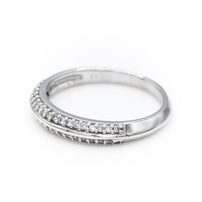 14K White Gold 0.19TW I1 to I2 G to H Diamond Band Ring [OECR1035-12]