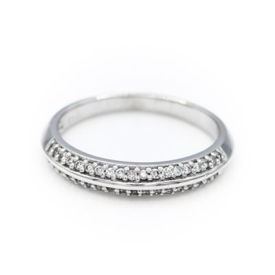 14K White Gold 0.19TW I1 to I2 G to H Diamond Band Ring [OECR1035-12]