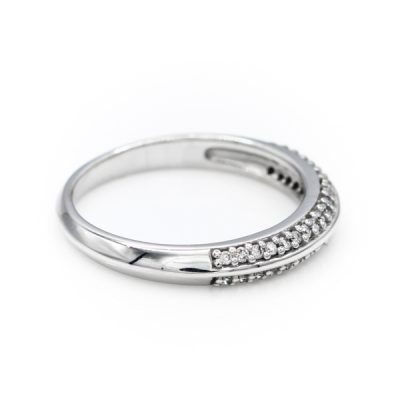 14K White Gold 0.19TW I1 to I2 G to H Diamond Band Ring [OECR1035-12]