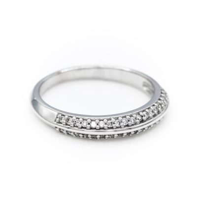 14K White Gold 0.19TW I1 to I2 G to H Diamond Band Ring [OECR1035-12]