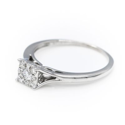 10K White Gold 0.17TW I1 to I2 G to H Diamond Ring [OECR1036-12]