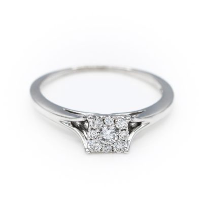 10K White Gold 0.17TW I1 to I2 G to H Diamond Ring [OECR1036-12]