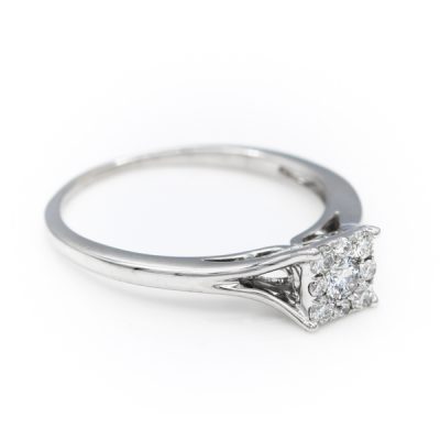 10K White Gold 0.17TW I1 to I2 G to H Diamond Ring [OECR1036-12]