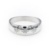 10K White Gold 0.03TW I1 Single Cut Diamond Band Ring [OECR1039-12]
