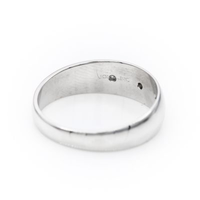 10K White Gold 0.03TW I1 Single Cut Diamond Band Ring [OECR1039-12]
