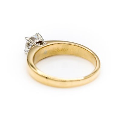 14K Yellow Gold 0.50CT SI2 H Round Brilliant Cut Diamond Women's Ring [OECR1042-12]
