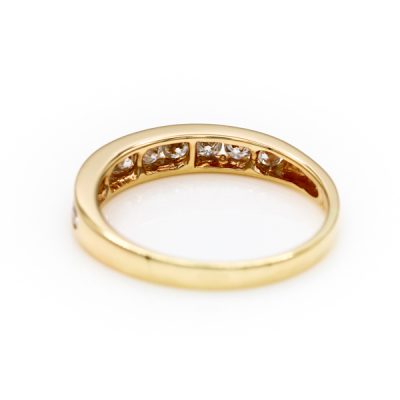 14K Yellow Gold 0.50TW I1 to I2 G to H Round Brilliant Cut Diamond Band Ring [OECR1047-12]